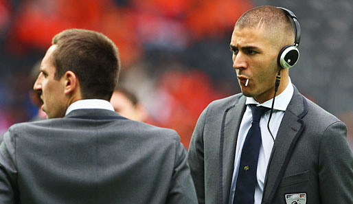 Kariem Benzema (r.) ist Kollege von Franck Ribery in der französischen Nationalmannschaft
