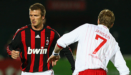Marcell Jansen bot gegen David Beckham und den AC Milan eine gute Leistung
