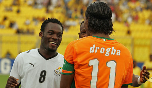 Michael Essien (links) und Didier Drogba hoffen beide auf den Titel als Afrikas Fußballer des Jahres