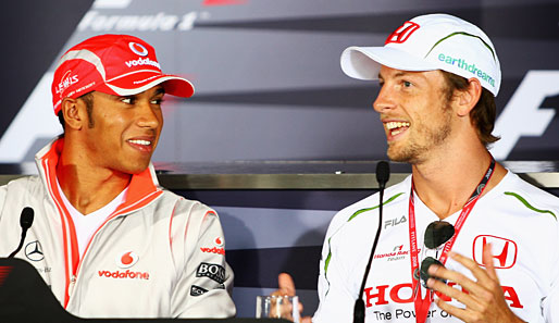 Konkurrenten in der Formel 1: Lewis Hamilton (l.) und Jenson Button