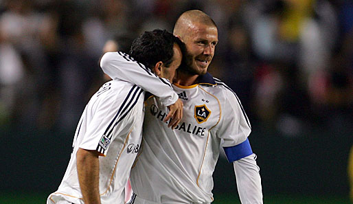 Sie haben sich scheinbar wieder lieb: David Beckham (r.) und Landon Donovan