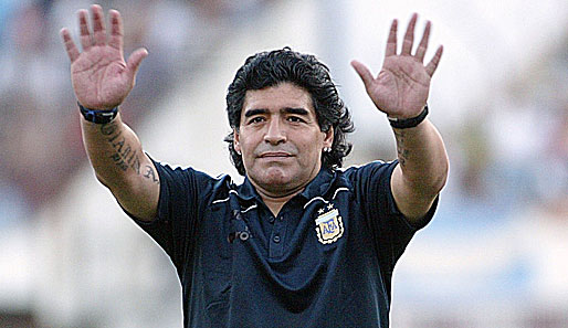 Fußballgott Diego Maradona trainiert seit 2008 die argentinische Nationalmannschaft