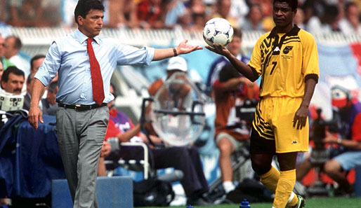 Daniel Passarella (l.) als Nationaltrainer Argentiniens bei der WM 1998 in Frankreich