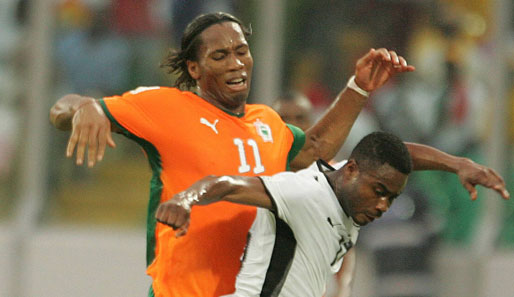 Didier Drogba und die Elfenbeinküste haben die Runde der besten acht Teams erreicht