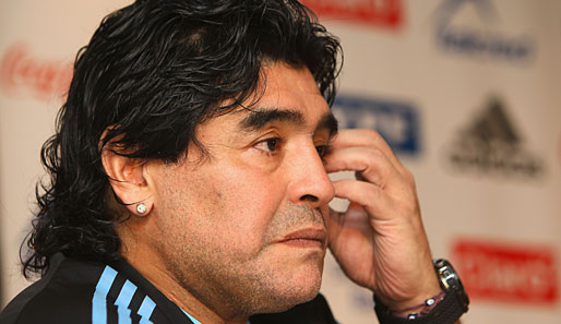 Diego Maradona trainiert die argentinische Nationalmannschaft seit 2008