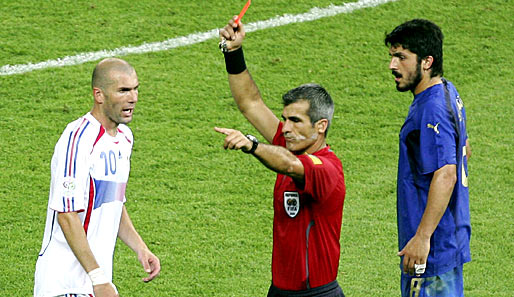 Zinedine Zidane erzielte im WM Finale ein Tor und flog später vom Platz