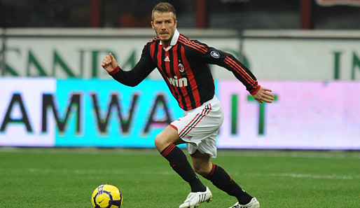 David Beckham war diese Saison von Los Angeles Galaxy zum AC Mailand ausgeliehen