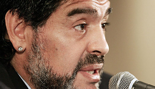 Argentiniens Nationalheld Diego Maradona war seit November 2008 Trainer der "Gauchos"