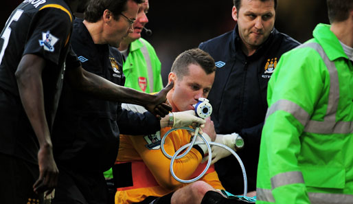Shay Given hatte sich im April beim spiel gegen Arsenal schwer an der Schulter verletzt