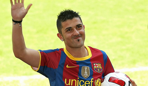 Weltmeister David Villa ist mit 40 Millionen Euro der teuerste Transfer in diesem Jahr
