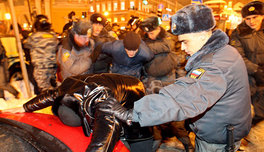 1348 Demonstranten nahm die russische Polizei bisher fest