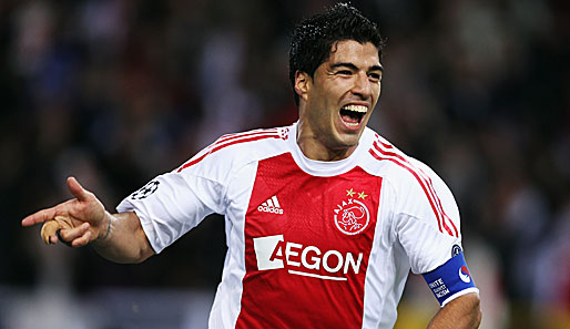 Der 23-jährige Luis Suarez wechselte 2007 vom FC Groningen zu Ajax Amsterdam