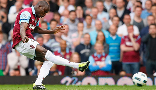 Sieben Treffer in zwölf Premier-League-Partien für den Absteiger: West Hams Stürmer Demba Ba