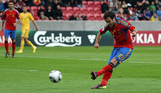 Juan Mata führte Spanien mit zwei Treffern gegen die Ukraine ins Halbfinale