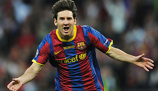 Lionel Messi erzielte für den FC Barcelona sein erstes Tor beim europäischen Supercup