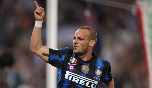 Wenn es nach Präsident Moratti geht, soll Wesley Sneijder auch künftig für Inter jubeln