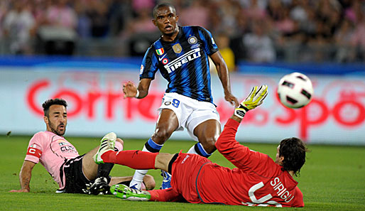 Überragende Quote: Samuel Eto'o schoss für Inter Mailand 33 Tore in 67 Serie-A-Spielen