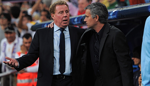 "Ich will nicht zu Chelsea. Wie wär's mit Dir?" Harry Redknapp (l.) im Gespräch mit Mourinho