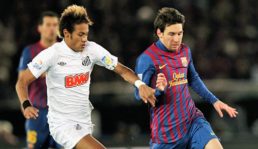 Ab 2014 Teamkollegen im Barca-Trikot? Neymar (l.) und Lionel Messi