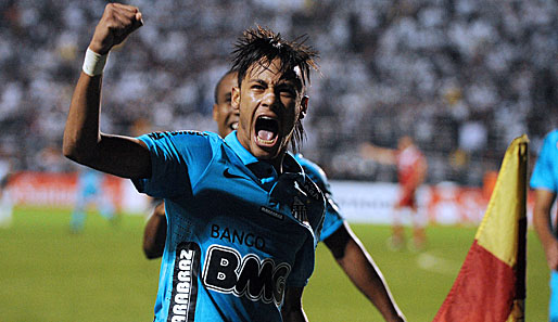 Mit seinem Treffer zum 1:0 leitete Neymar den Sieg des FC Santos ein
