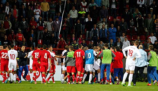 Tumulte beim U21-EM-Qualifikations-Spiel zwischen Serbien und England