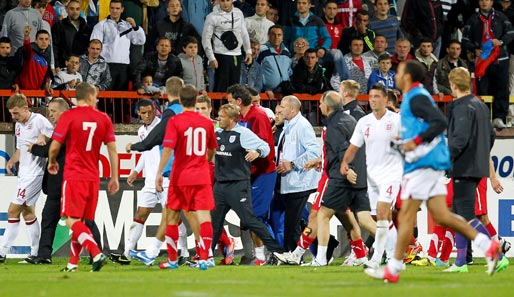 Beim U-21-Spiel Serbien - England im Oktober kam es zu Tumulten