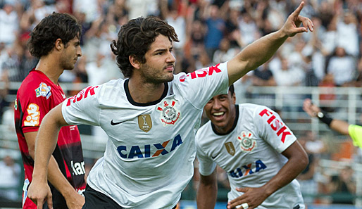 Alexandre Pato bejubelte gleich im ersten Spiel für Corinthians Sao Paulo den Premieren-Treffer