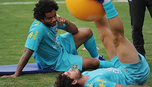 Alexandre Pato (r.) ist nach langer Pause wieder zurück in der Nationalmannschaft Brasiliens
