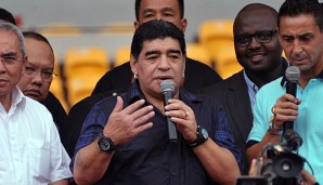 Diego Maradona (m.) wurde 1986 in Mexiko mit Argentinien Weltmeister