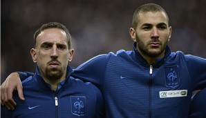 Franck Ribery und Karim Benzema spielen zusammen in der französischen Nationalmannschaft