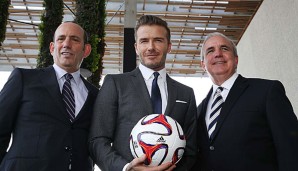 David Beckham (r.) plant ein neues Stadion für seinen Club Miami