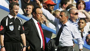 Werden wohl keine Freunde mehr: Rafael Benitez (M.) und Jose Mourinho