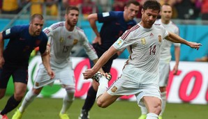 Der Elfmeter gegen Holland war das letzte von Xabi Alonsos 16 Toren für Spanien