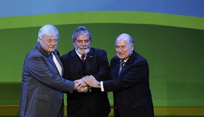 Ricardo Teixeira (l.) war unter anderem auch Komitee-Präsident der WM 2014