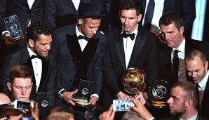 Messi stach seinen Kollegen Neymar beim Ballon d' Or aus