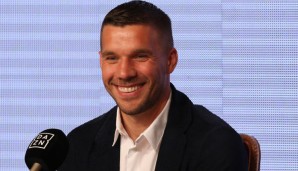 Lukas Podolski bei der Vorstellung von Vissel Kobe