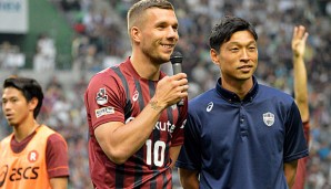 Gegen Omiya Ardija wird Lukas Podolski das erste Mal im Trikot von Vissel Kobe in Aktion zu sehen sein
