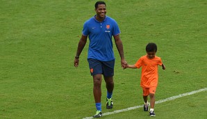 Patrick Kluivert mit seinem Sohn Shane bei der WM in Rio