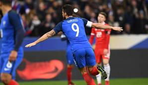 Olivier Giroud trifft für Frankreich gegen Wales