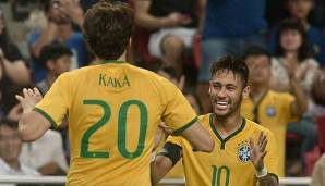 Kaka und Neymar zusammen für die Brasilianische Nationalmannschaft