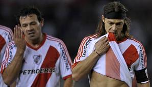 Matias Almeyda (r.) erlebte mit River Plate die bitterste Stunde seiner Karriere