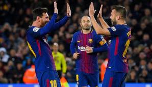5 Tore: Jordi Alba und Lionel Messi (FC Barcelona)
