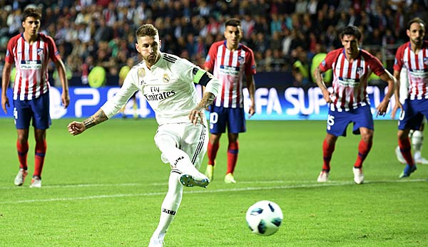 Sergio Ramos trifft per Elfmeter zum 2:1 für Real Madrid.