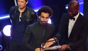 Mohamed Salah bekam den Puskas Award für das schönste Tor des Jahres überreicht.