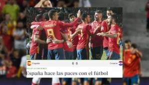 ABC (Spanien): "Spanien schließt seinen Frieden mit dem Fußball. Die spanische Nationalmannschaft hat entdeckt, dass es auch kürzere Wege zum Torerfolg gibt."