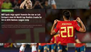 Mirror (England): "La Roja übernimmt in Gruppe A4. Asensio glänzt bei Demütigung des WM-Finalisten."