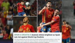 Sun (England): "Spanien stürzt Kroatien in den Ruin. Asensios Brillanz demontiert den Vizeweltmeister."
