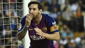 Platz 5: Lionel Messi (31/FC Barcelona) - fünffacher Gewinner des Ballon d'Or (2009, 2010, 2011, 2012, 2015) - 280 Punkte