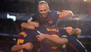 Platz 7: FC Barcelona in der Saison 2017/18 (16 Siege, 3 Remis, Tordifferenz 52:9)
