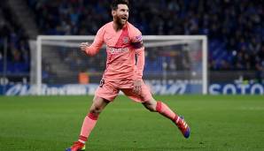 Platz 5: Lionel Messi (FC Barcelona) - 53 kreierte Chancen in 16 Spielen